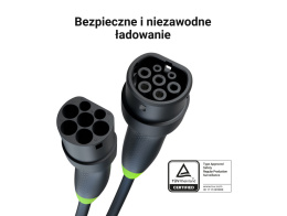 Green Cell Snap Kabel do ładowania samochodów Typ 2 EV 22 kW 5 m